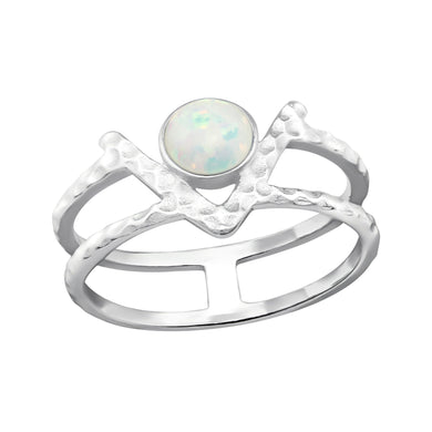 925 Silver Double Line Ring