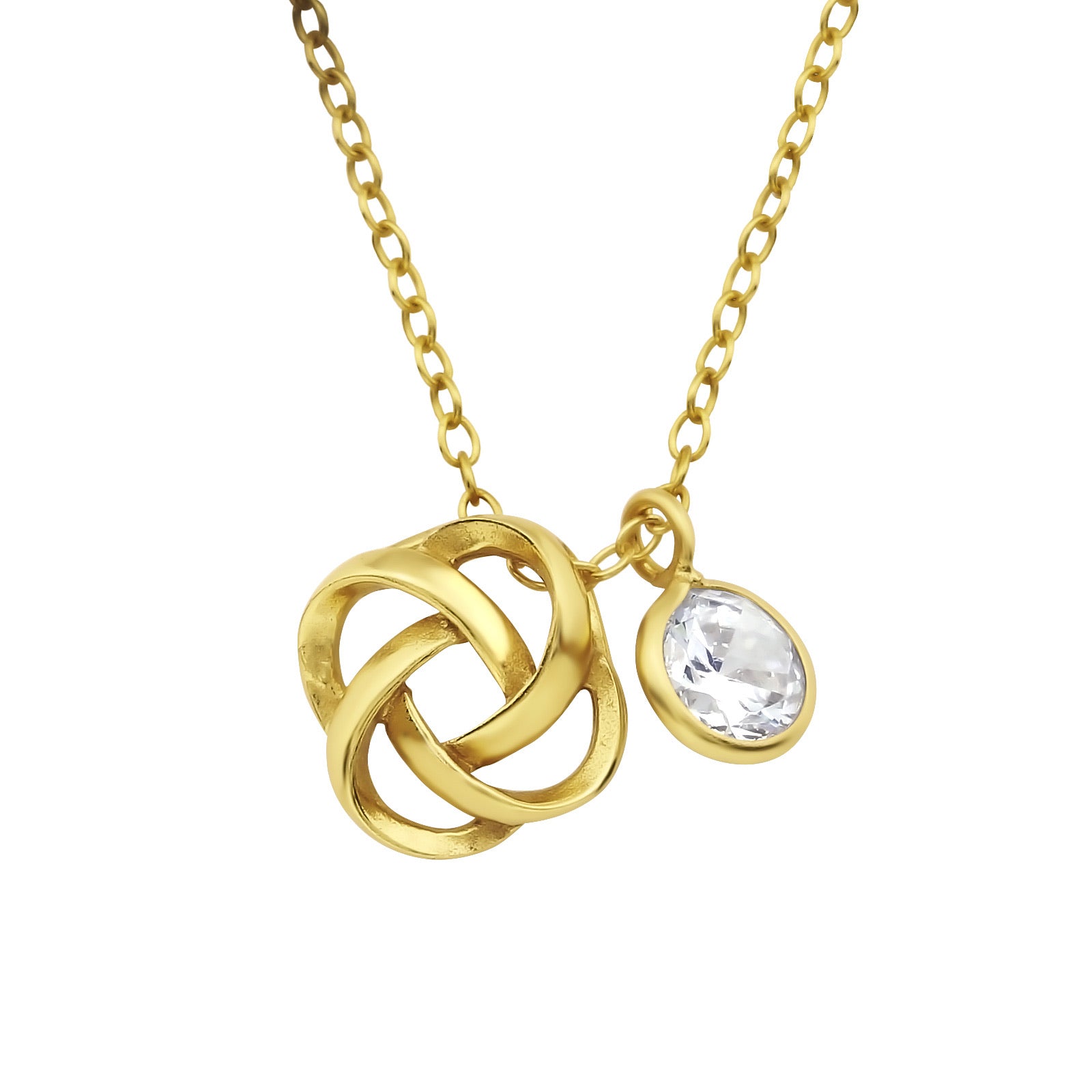 925 Gold Silver Celtic Necklace