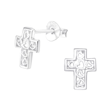 925 Silver Cross Earring