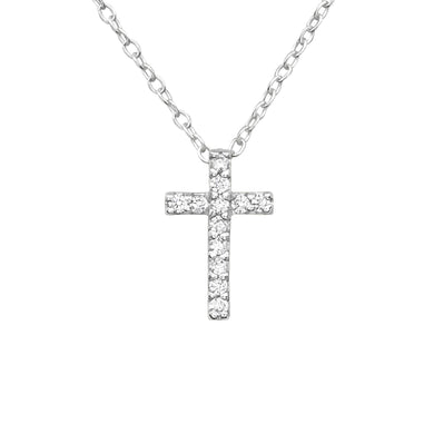 925 Silver Crystal Cross Necklace