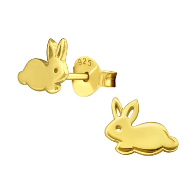 925 Gold Silver Rabbit Earring