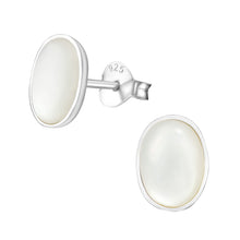 Load image into Gallery viewer, 925 Silver Oval Earring