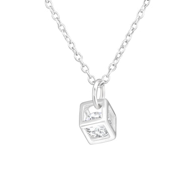 925 Silver Cube Necklace
