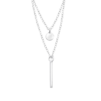 925 Silver Bar Layer Necklace