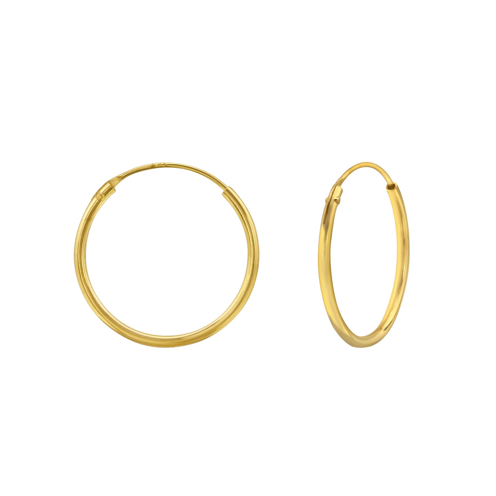 925 Gold Silver Hoops Earring