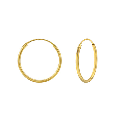 925 Gold Silver Hoops Earring