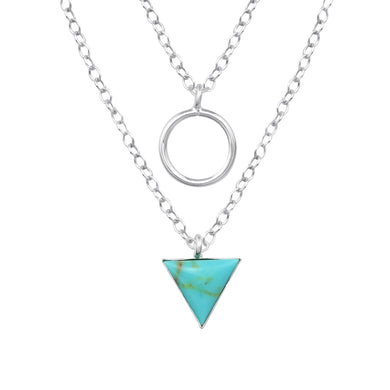 925 Silver Geometric Layer Necklace