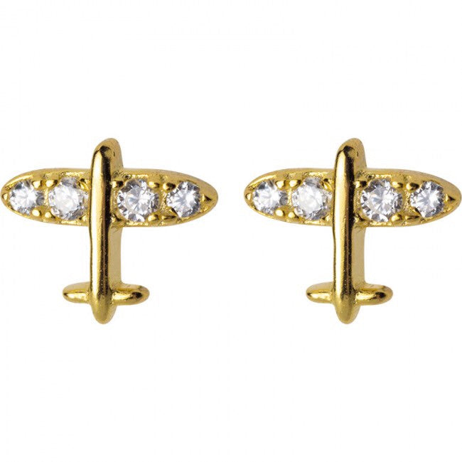 925 Silver Airplane Earring