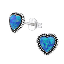 Load image into Gallery viewer, 925 Silver Flower Heart Earring