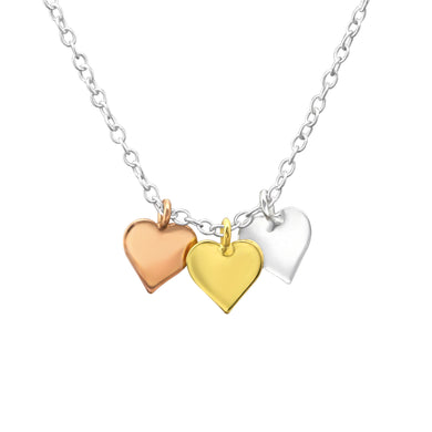 925 Silver Triple Heart Necklace