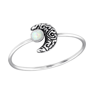 925 Silver Moon Ring