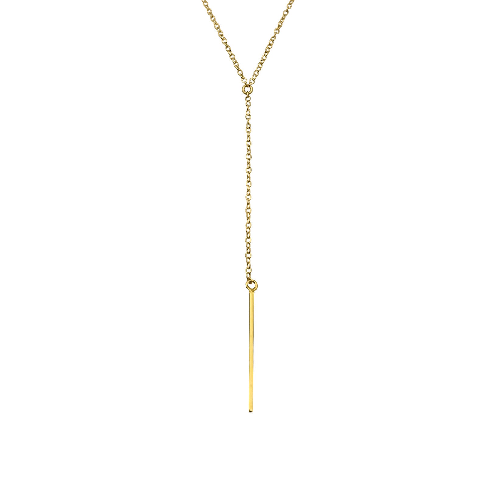 925 Gold Silver Bar Necklace