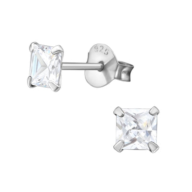 925 Silver Square Earring