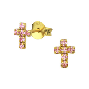 925 Silver Cross Earring