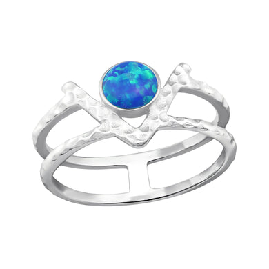 925 Silver Double Line Ring