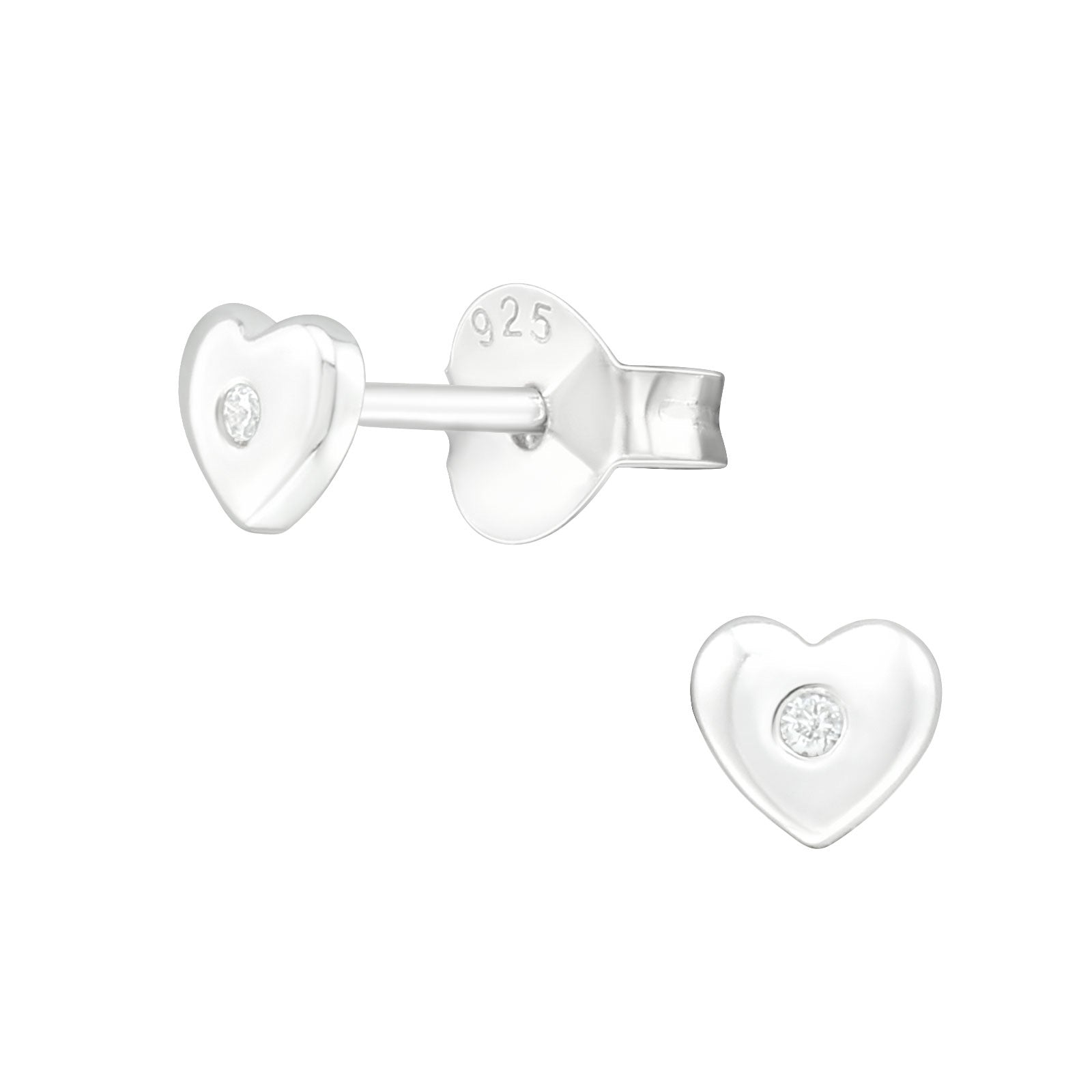 925 Silver Heart Earring