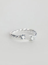 Load image into Gallery viewer, 925 Silver Twisted Double Ring
