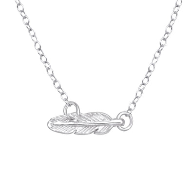 925 Silver Feather Necklace