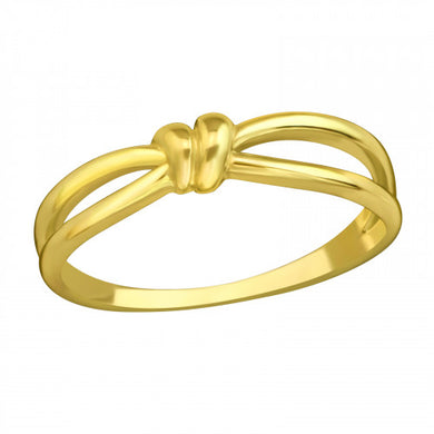 925 Silver Gold Knot Ring