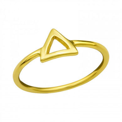 925 Silver Gold Triangle Ring