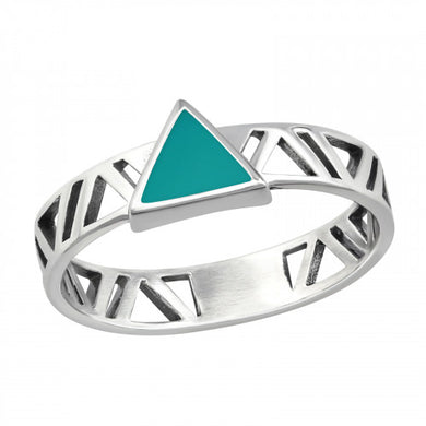 925 Silver Triangle Ring